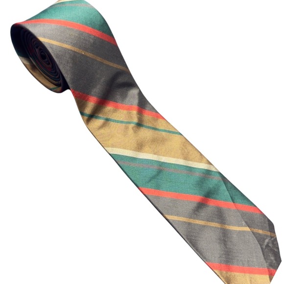 John Weitz Other - Vintage John Weitz Silk Blend Tie Striped Men's Necktie Classic Dress Accessory‎